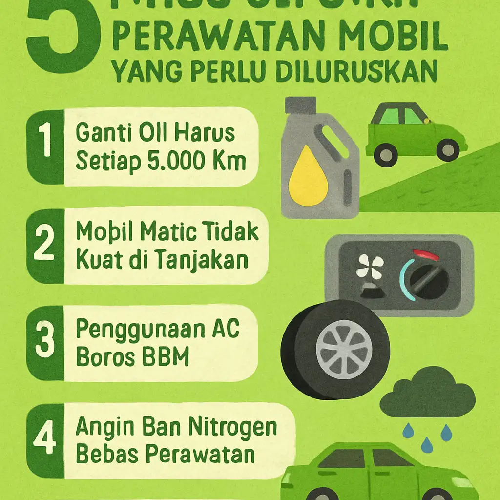 5 Mitos Seputar Perawatan Mobil yang Perlu Diluruskan